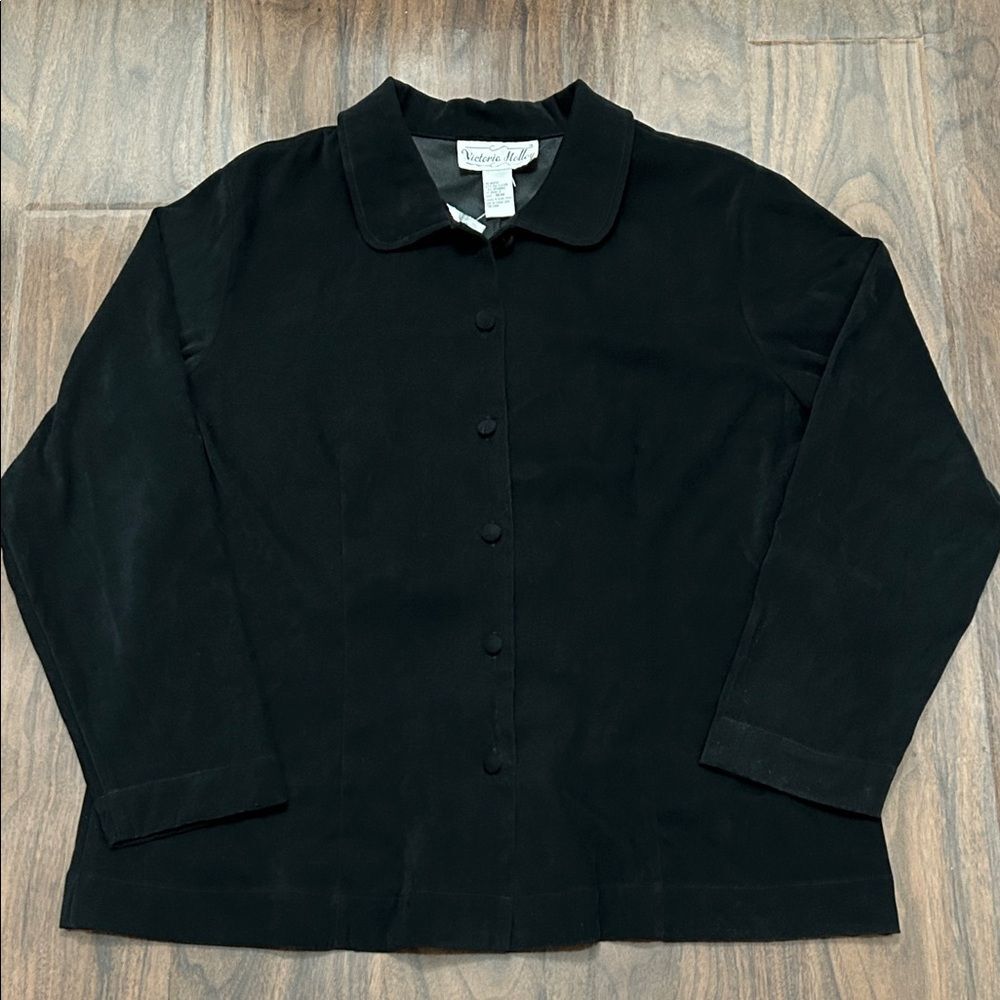 Victoria Holley Black Button-Up Shacket